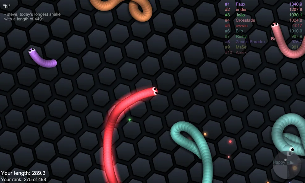 slither.io  [МОД Много денег] Screenshot 2