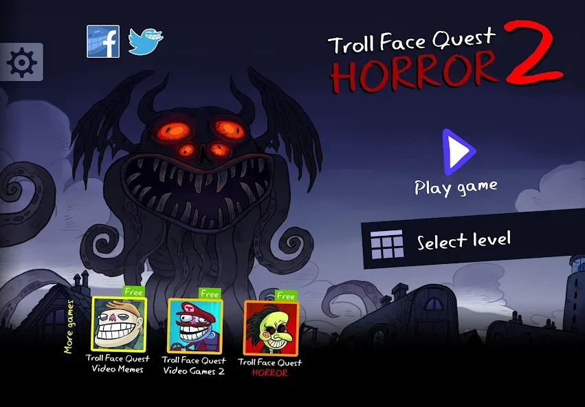 Troll Face Quest: Horror 2 (Тролль Фейс Квест)  [МОД Много денег] Screenshot 1