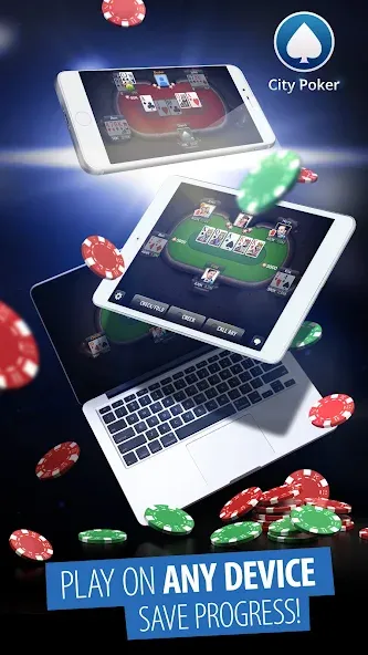 City Poker: Holdem, Omaha (Сити Покер)  [МОД Unlimited Money] Screenshot 3