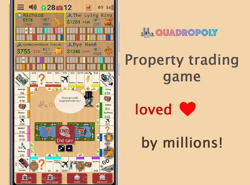 Quadropoly - Classic Business  [МОД Много денег] Screenshot 1