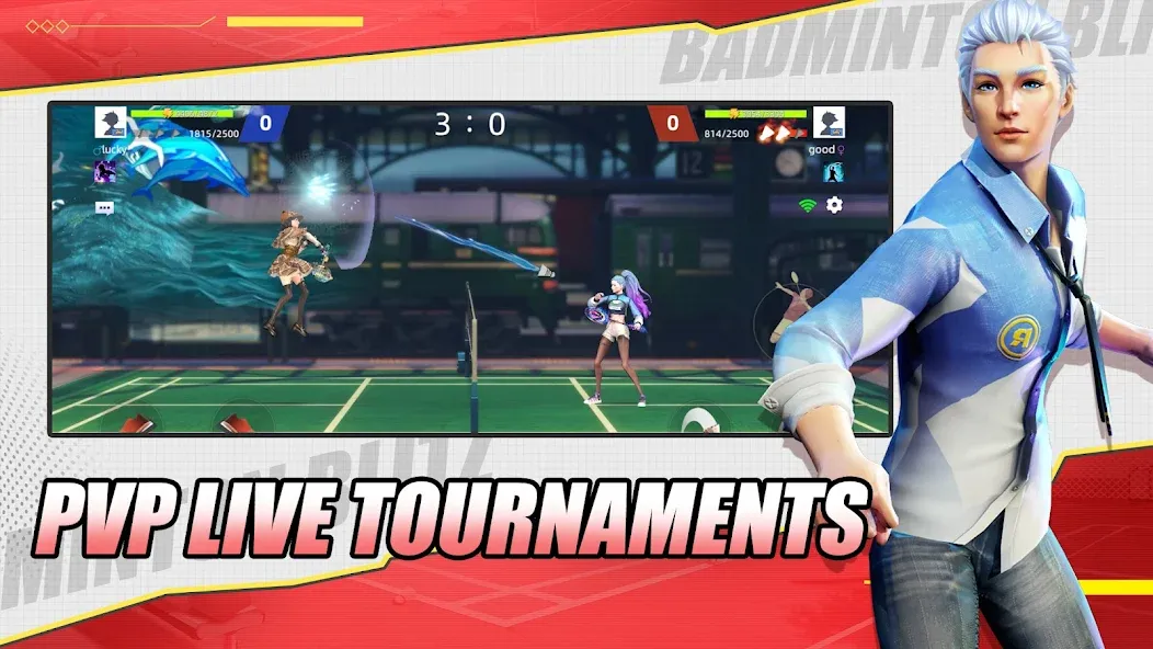 Badminton Blitz - PVP online (Бэдминтон Блиц)  [МОД Много денег] Screenshot 4