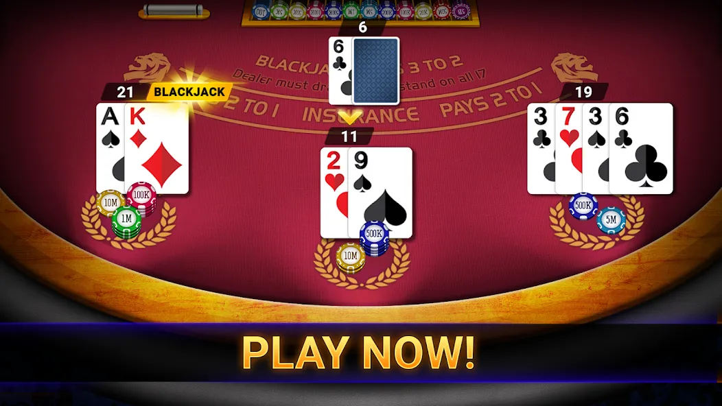 Blackjack 21: online casino (Блэкджек 21)  [МОД Много денег] Screenshot 3