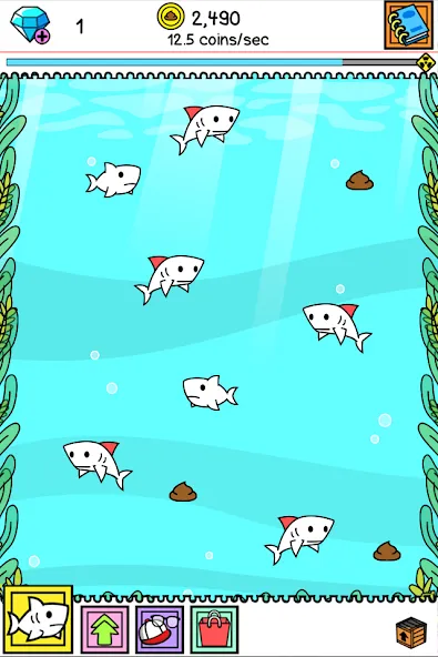 Shark Evolution: Idle Game (Шарк Эволюшн)  [МОД Много монет] Screenshot 5