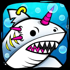 Скачать взлом Shark Evolution: Idle Game (Шарк Эволюшн)  [МОД Много монет] на Андроид