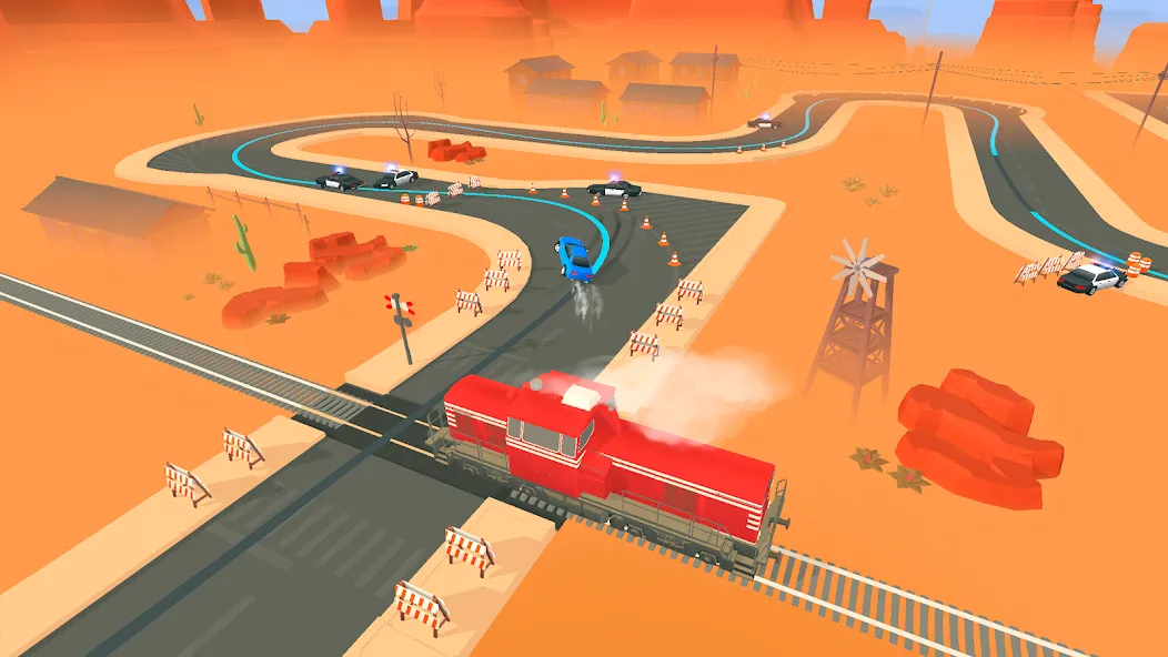 Line Race: Police Pursuit (Лайн Рейс)  [МОД Unlocked] Screenshot 1