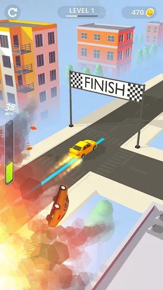 Line Race: Police Pursuit (Лайн Рейс)  [МОД Unlocked] Screenshot 4