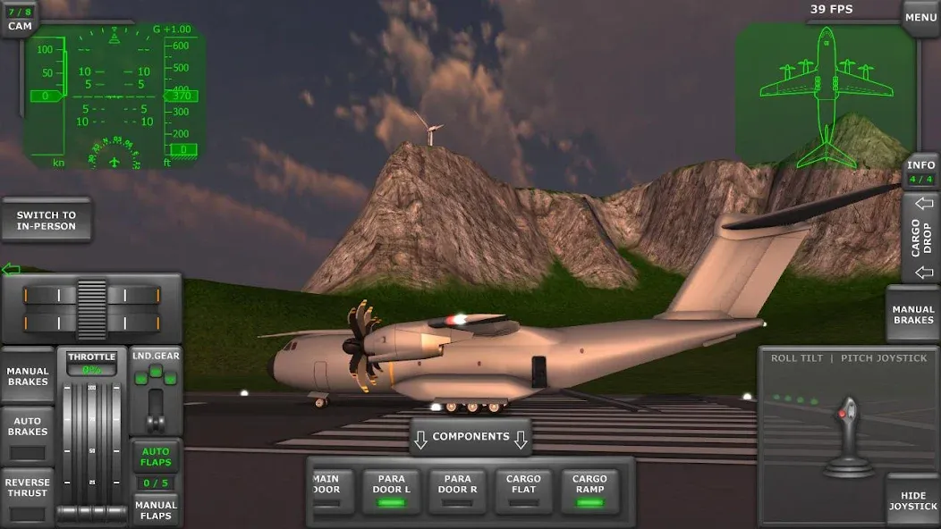 Turboprop Flight Simulator (Турбовинтовой симулятор полета 3D)  [МОД Mega Pack] Screenshot 2