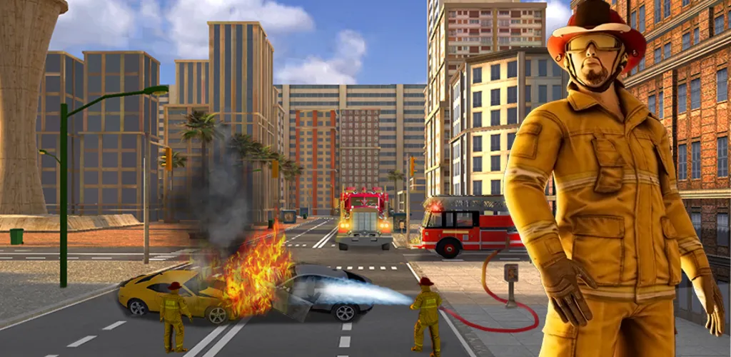 Real Firefighter 3D Simulator (Реальный Пожарник 3D Симулятор)  [МОД Бесконечные деньги] Screenshot 2