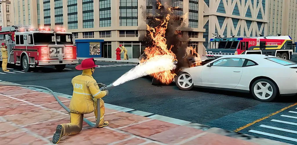 Real Firefighter 3D Simulator (Реальный Пожарник 3D Симулятор)  [МОД Бесконечные деньги] Screenshot 5