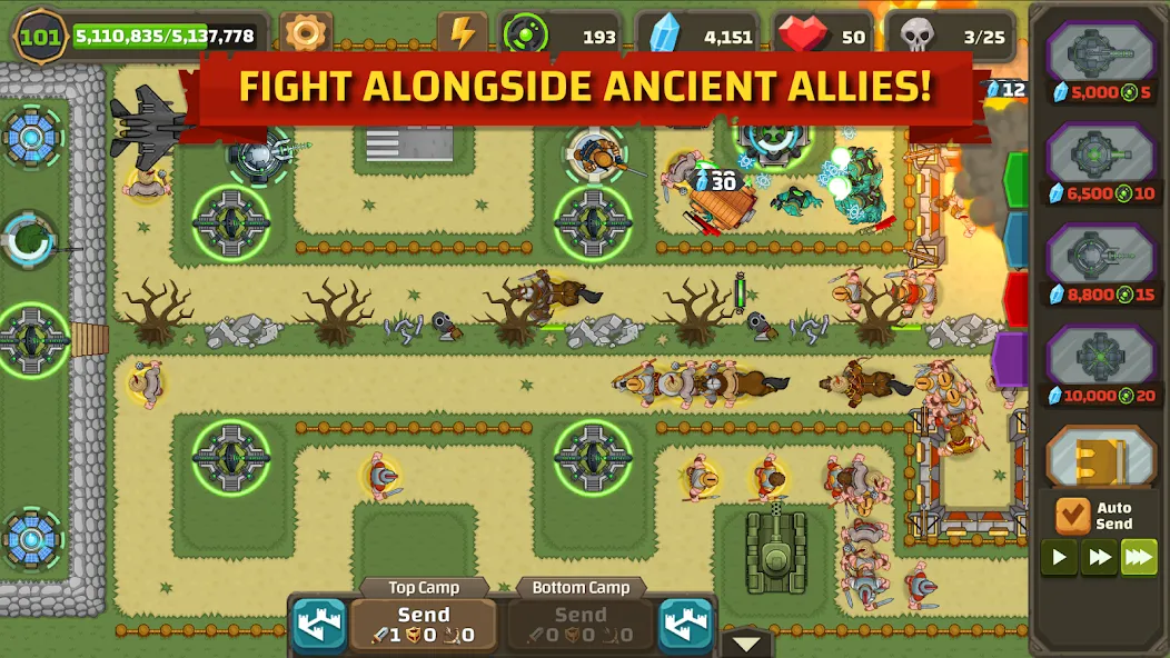 Ancient Allies Tower Defense (Аншент Эллайес Тауэр Дефенс)  [МОД Бесконечные деньги] Screenshot 4