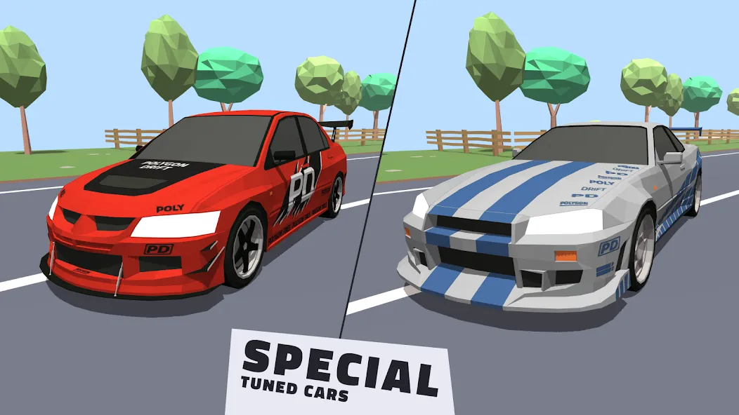 Polygon Drift: Traffic Racing (Полигон Дрифт)  [МОД Unlimited Money] Screenshot 1