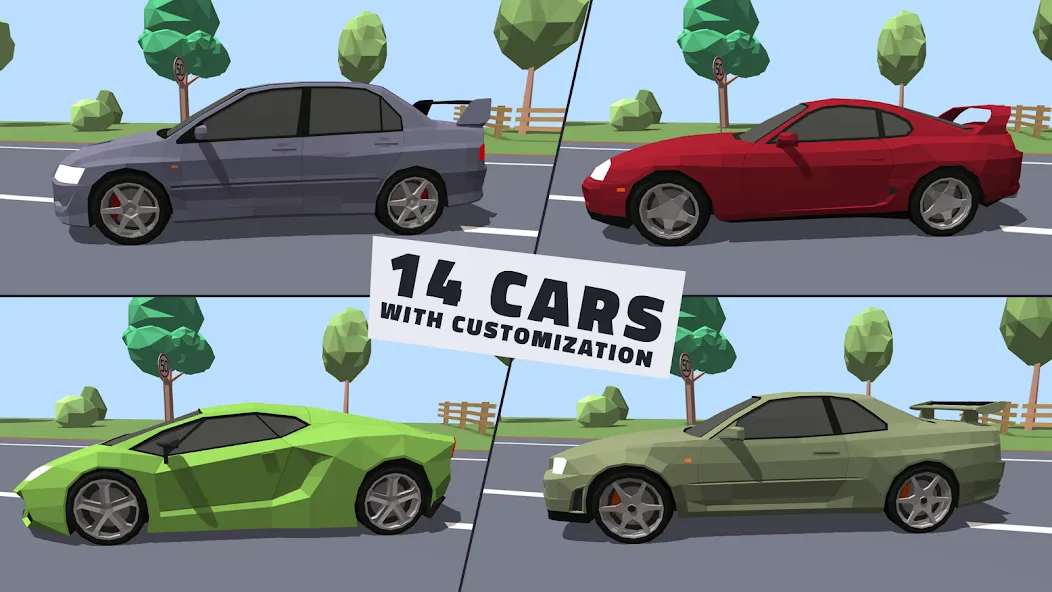 Polygon Drift: Traffic Racing (Полигон Дрифт)  [МОД Unlimited Money] Screenshot 2