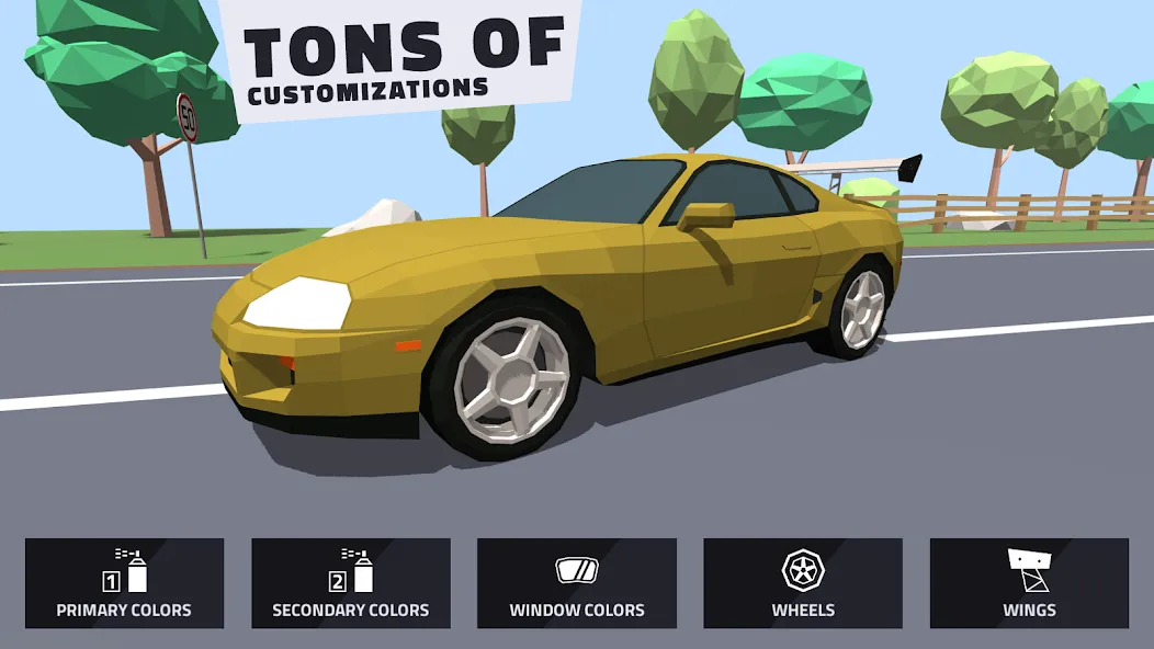 Polygon Drift: Traffic Racing (Полигон Дрифт)  [МОД Unlimited Money] Screenshot 4