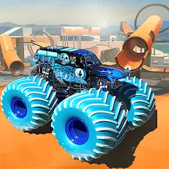 Скачать взлом Monster Truck Car Game 3D (Монстр Трак Стант) [МОД Много денег] на Андроид