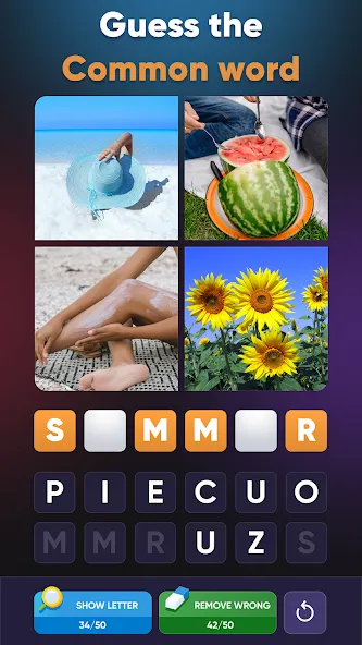 4 Pics 1 Word: Guessing Games  [МОД Много денег] Screenshot 1