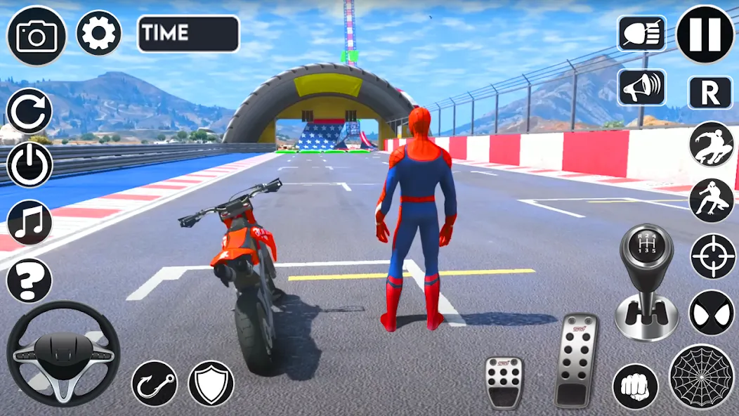 Superhero Tricky Bike Stunt (упергерой Трики Байк Стант)  [МОД Меню] Screenshot 1