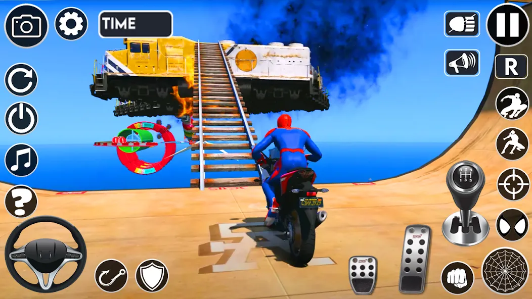 Superhero Tricky Bike Stunt (упергерой Трики Байк Стант)  [МОД Меню] Screenshot 2