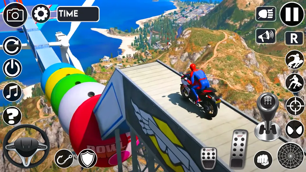 Superhero Tricky Bike Stunt (упергерой Трики Байк Стант)  [МОД Меню] Screenshot 3