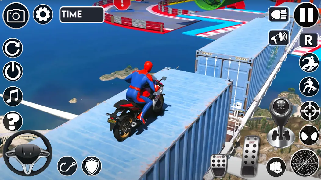 Superhero Tricky Bike Stunt (упергерой Трики Байк Стант)  [МОД Меню] Screenshot 4