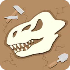 Скачать взлом Dino Fossil Dig - Jurassic Adv (Дино Фоссил Диг)  [МОД Бесконечные монеты] на Андроид