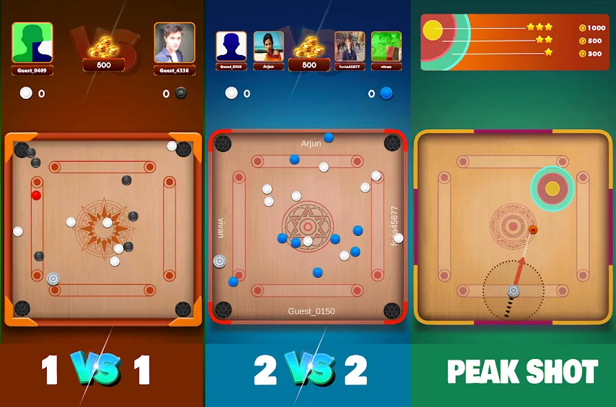 Carrom Board Clash : Pool game (Карром борд пул игра)  [МОД Бесконечные монеты] Screenshot 4