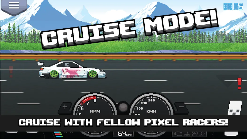 Pixel Car Racer (Пиксельный гоночный автомобиль)  [МОД Бесконечные монеты] Screenshot 4