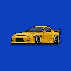 Скачать взлом Pixel Car Racer (Пиксельный гоночный автомобиль)  [МОД Бесконечные монеты] на Андроид