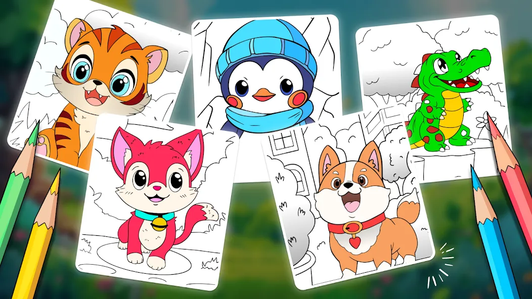 Animal coloring pages  [МОД Много монет] Screenshot 2