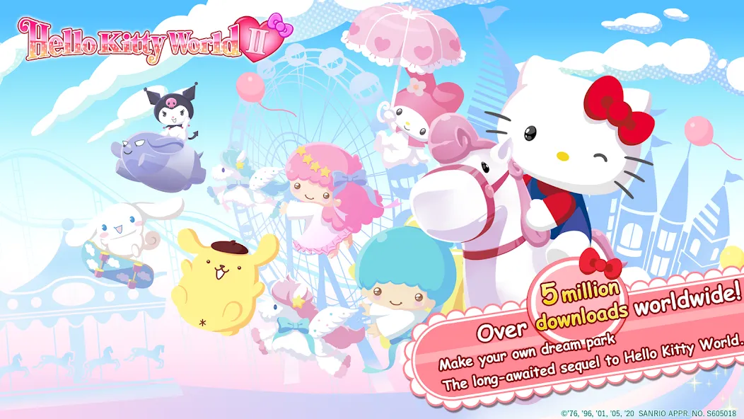 HelloKittyWorld2 Sanrio Kawaii (ХеллоуКиттиВорлд2 Санрио Каваии)  [МОД Menu] Screenshot 1