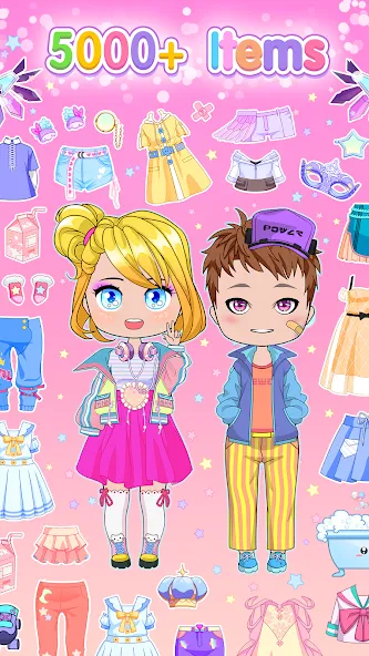 Chibi Doll Dress Up Games  [МОД Unlimited Money] Screenshot 3