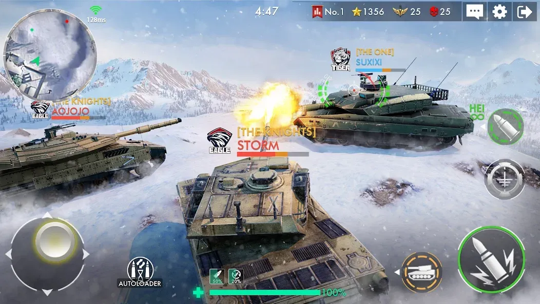 Tank Warfare: PvP Battle Game (Танковое сражение)  [МОД Много монет] Screenshot 5