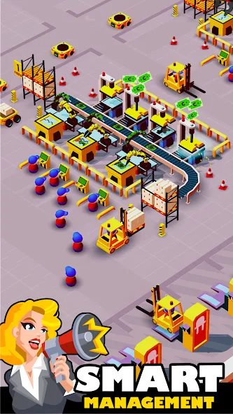 Idle Smartphone Tycoon Factory (Смартфон Фабрика Айдл Тайкун)  [МОД Unlimited Money] Screenshot 1