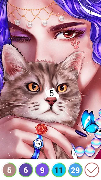 Hola Color--Coloring by Number (ола калор)  [МОД Меню] Screenshot 1