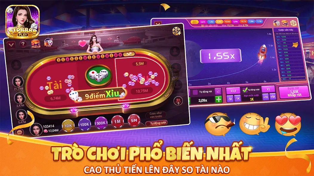 VIP8888 Play - Sòng Bạc ONLINE (ВИП8888 Плей)  [МОД Много денег] Screenshot 3