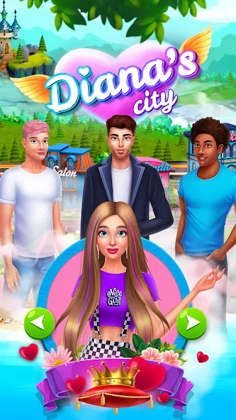 Diana's city-fashion & beauty  [МОД Бесконечные монеты] Screenshot 1