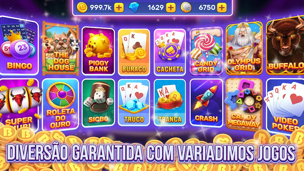 Bacana Games: Buraco & Slots (Бакана Геймс)  [МОД Много монет] Screenshot 1