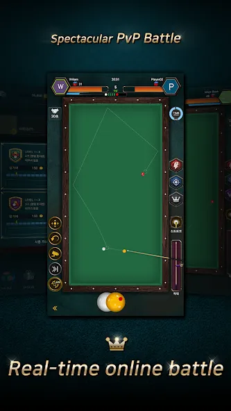 Real Billiards Battle - carom (Риал Бильярдс Батл)  [МОД Меню] Screenshot 1