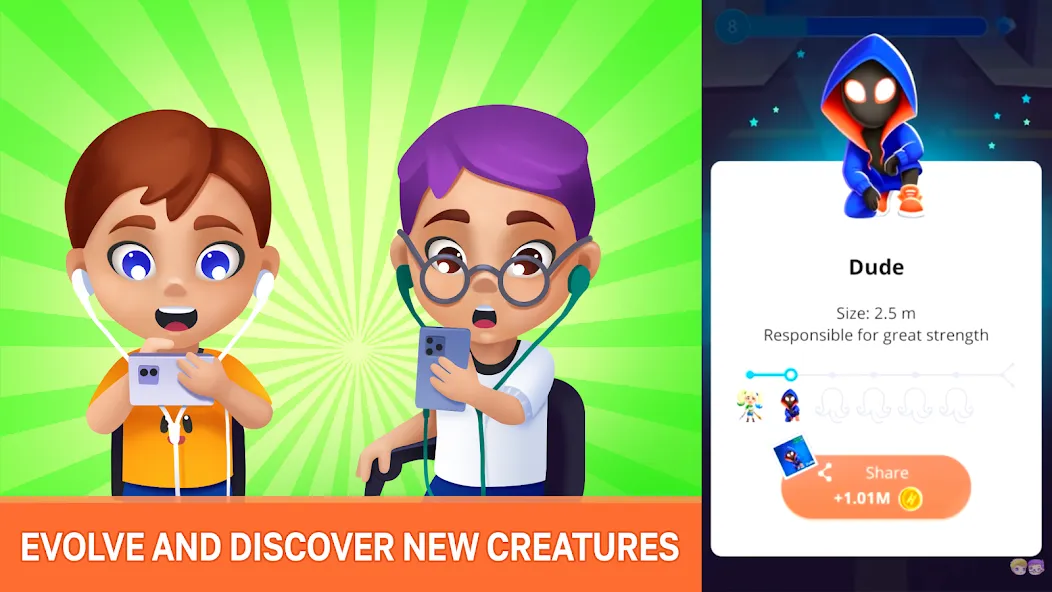 Human Evolution Clicker  [МОД Много монет] Screenshot 1