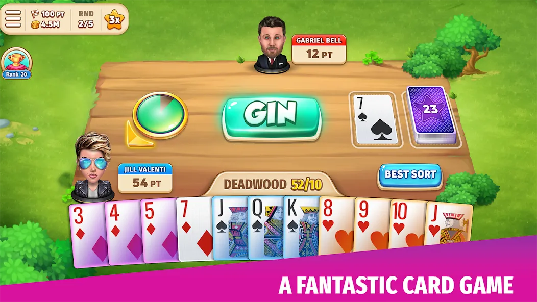 Gin Rummy Stars - Card Game (Джин Рамми Старс)  [МОД Меню] Screenshot 1