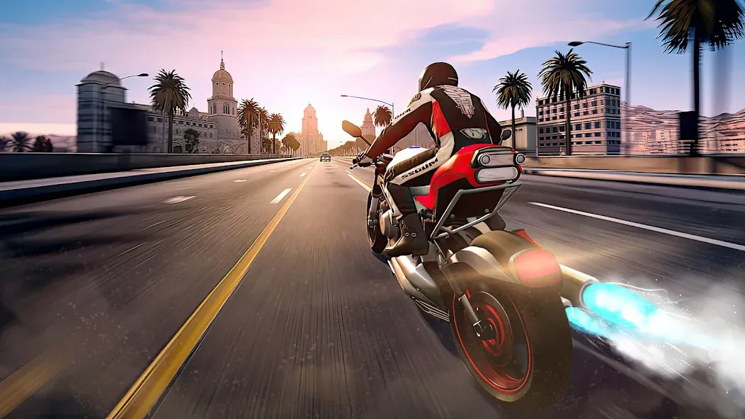 Traffic Bike Driving Simulator (Трафик Байк Драйвинг Симулятор)  [МОД Много денег] Screenshot 1