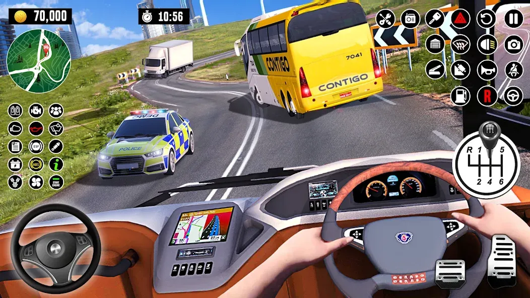 Bus Driving School : Bus Games  [МОД Menu] Screenshot 4