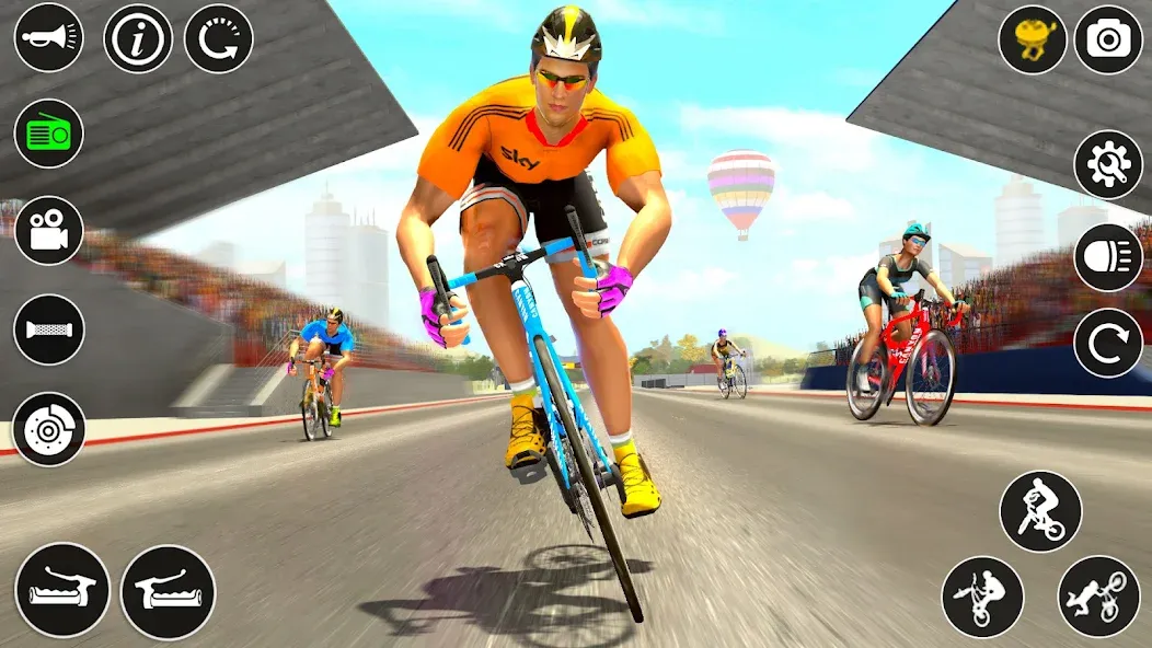 BMX Cycle Race 3d Cycle Games (гонка на велосипедах 3D игры на велосипеде)  [МОД Много монет] Screenshot 2