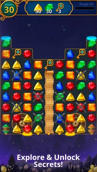 Jewels Magic: Mystery Match3 (Джуэлс Мэджик)  [МОД Бесконечные монеты] Screenshot 3