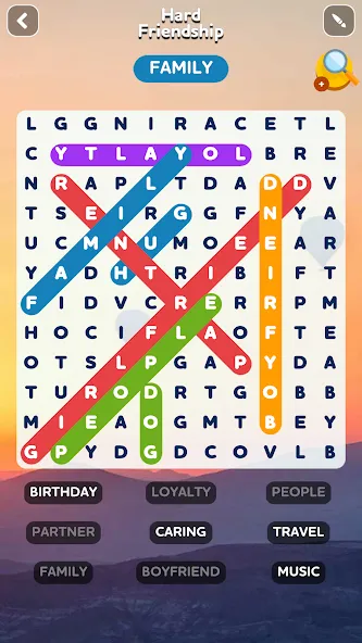 Word Search - Word Puzzle Game  [МОД Много монет] Screenshot 1