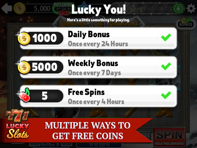 Lucky Slots (Лаки Слотс)  [МОД Бесконечные деньги] Screenshot 5