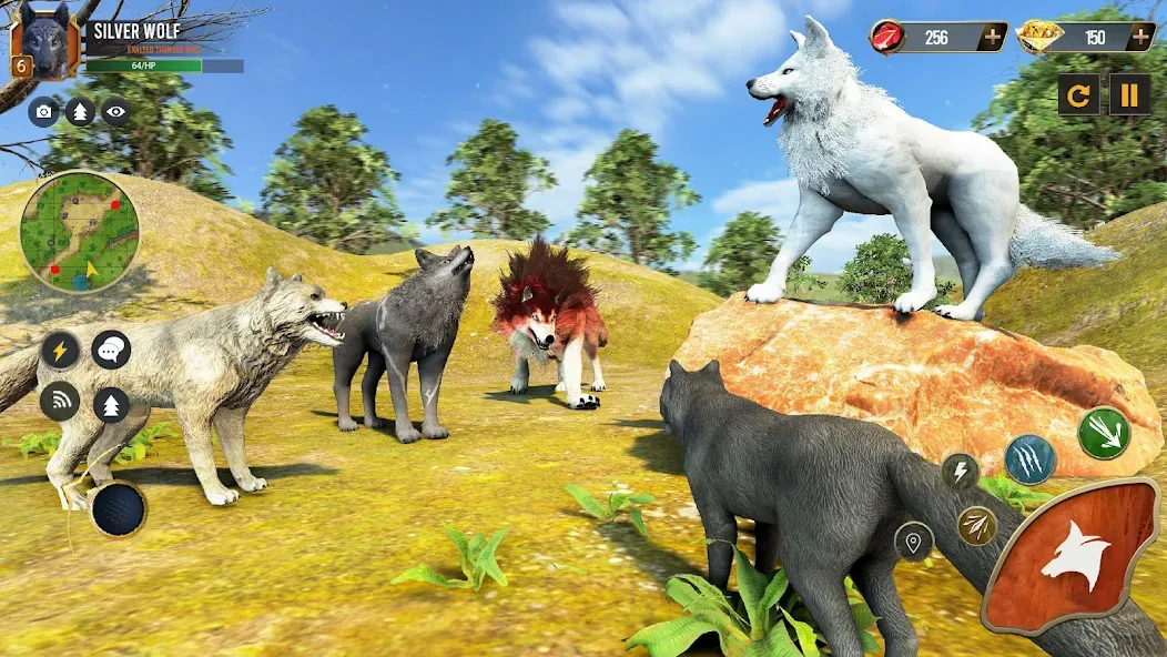 Wild Wolf Simulator Wolf Games  [МОД Unlocked] Screenshot 3