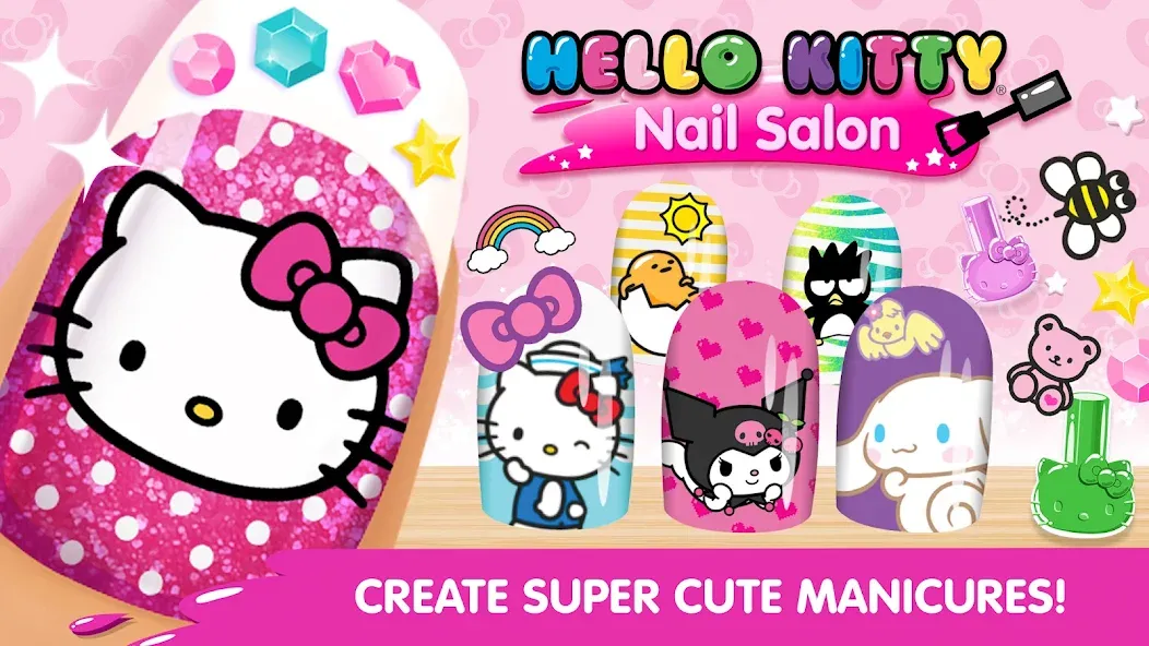 Hello Kitty Nail Salon  [МОД Много монет] Screenshot 1