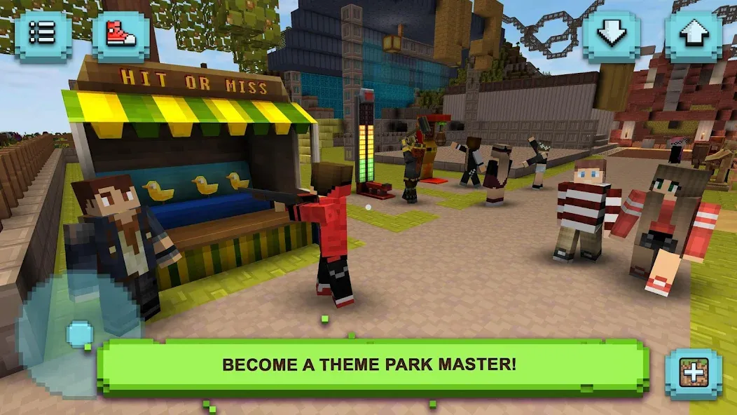Theme Park Craft: Build & Ride  [МОД Unlimited Money] Screenshot 1
