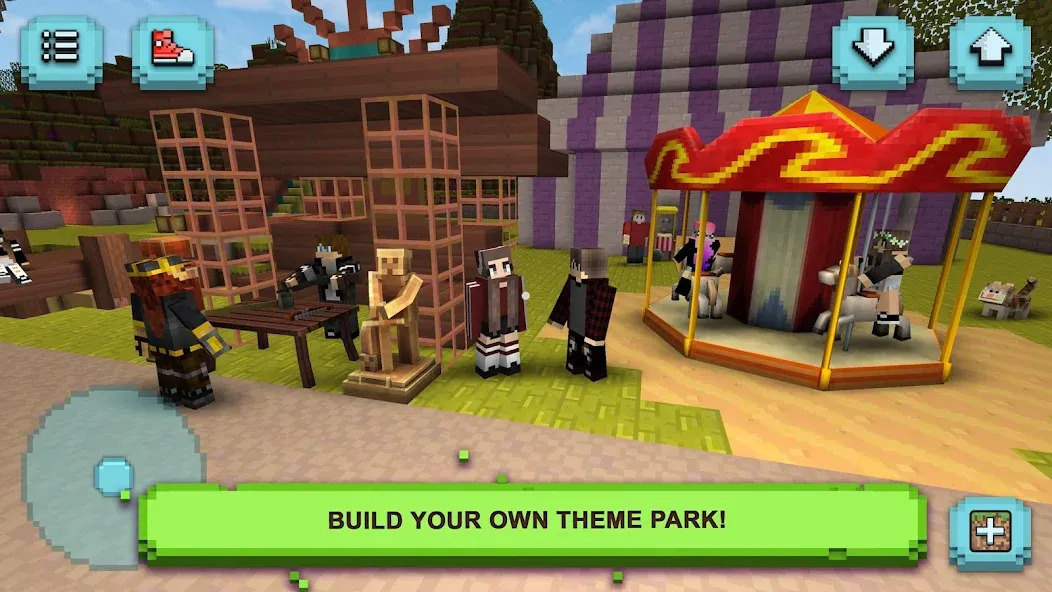 Theme Park Craft: Build & Ride  [МОД Unlimited Money] Screenshot 2