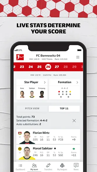 Bundesliga Fantasy Manager (Бундеслига Фэнтези Менеджер)  [МОД Menu] Screenshot 4